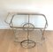 Neoclassical Style French Silver & Brass Trolley, 1940s, Image 2