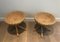 French Rattan Stools, 1970s, Set of 2 5