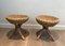 French Rattan Stools, 1970s, Set of 2 3