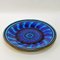 Large Blue Ceramic Plate by Inger Persson for Rörstrand, Sweden, 1960s, Image 4