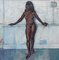 Modella algerina, pittura ad olio nuda contemporanea, Immagine 4