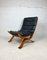 Danish Leather Lounge Chair by Bramin, 1960s 1