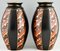 Art Deco Vases with Geometric Pattern by Saint Ghislain, Set of 2, Image 5