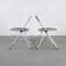 White Frame Smoke Plia Folding Chair by Giancarlo Piretti for Castelli / Anonima Castelli, 1960s 4