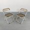 White Frame Smoke Plia Folding Chair by Giancarlo Piretti for Castelli / Anonima Castelli, 1960s 3