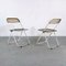 White Frame Smoke Plia Folding Chair by Giancarlo Piretti for Castelli / Anonima Castelli, 1960s 2