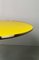 Tavolo rotondo laccato giallo con bordo in ottone, anni '50, Immagine 5