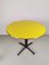 Table Ronde Laquée Jaune avec Bord en Laiton, 1950s 2