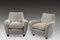 Italian Black and White Armchairs, Late 1940s, Set of 2 1