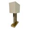 Large Brass and Chrome Table Lamp, 1970s, Image 1