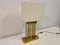 Large Brass and Chrome Table Lamp, 1970s 11