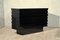 Mid-Century Rectangular Black Wood Sideboard, 1960s 1