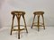 Italian Bamboo and Wicker Bar Stools, 1960s, Set of 2 4