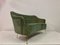 Italienisches Mid-Century 2-Sitzer Sofa in grünem Samt, 1950er 3