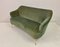 Mid-Century Italian 2-Seater Sofa in Green Velvet, 1950s 6