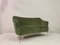 Italienisches Mid-Century 2-Sitzer Sofa in grünem Samt, 1950er 8