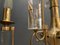 Lámpara de araña Mid-Century de latón y cristal, Imagen 4