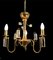 Mid-Century Brass & Crystal Chandelier 2