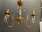 Mid-Century Brass & Crystal Chandelier, Image 5