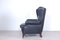 Black Leather Bergere Armchair 5