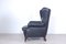 Black Leather Bergere Armchair, Image 5