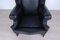 Black Leather Bergere Armchair 11
