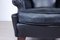 Black Leather Bergere Armchair 8