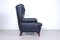Black Leather Bergere Armchair 4