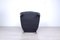 Black Leather Bergere Armchair 16