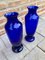 Vintage Italian Cobalt Blue Murano Glass Vases, Set of 2 2