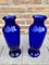 Vintage Italian Cobalt Blue Murano Glass Vases, Set of 2 3