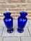 Vintage Italian Cobalt Blue Murano Glass Vases, Set of 2 5