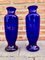 Vintage Italian Cobalt Blue Murano Glass Vases, Set of 2 1