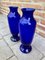 Vasi vintage in vetro di Murano blu cobalto, Italia, set di 2, Immagine 7