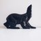 Grande Figurine Ours Polaire Noir Art Déco avec Teinte Pétrole par Desbarbieux, 1920s 4