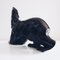 Grande Figurine Ours Polaire Noir Art Déco avec Teinte Pétrole par Desbarbieux, 1920s 15