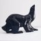 Grande Figurine Ours Polaire Noir Art Déco avec Teinte Pétrole par Desbarbieux, 1920s 7