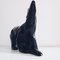 Grande Figurine Ours Polaire Noir Art Déco avec Teinte Pétrole par Desbarbieux, 1920s 8