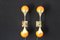 Orange Murano Glass and Brass Wall Sconces in the Style of Stilnovo, Set of 2 3