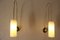 Wall Lamps with Arched Brass Arm and White Glass Shade, Set of 2, Image 5