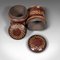 Vintage English Decorated Tobacco Tins in Leather, 1940s, Set of 2 6