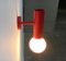 Lámpara de pared Mid-Century minimalista en rojo. Juego de 2, Imagen 15