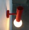 Minimalistische Rote Mid-Century Wandlampe, 2er Set 11