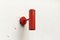 Applique Murale Mid-Century Minimaliste Rouge, Set de 2 1