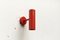 Lámpara de pared Mid-Century minimalista en rojo. Juego de 2, Imagen 1