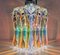 Mehrfarbiger Kronleuchter aus irisierendem Glas von Verner Panton für Fontana Arte, 1970er 5