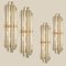 Murano Glass and Gilt Brass Sconces in the Style of Venini, 1960s 9