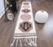 Vintage Turkish White Wool Runner Rug 1