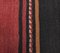 Alfombra de pasillo turca vintage de lana en rojo y negro, Imagen 7