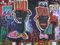 Wise Up We All From Africa, pintura neoexpresionista grande, 2019, Imagen 1